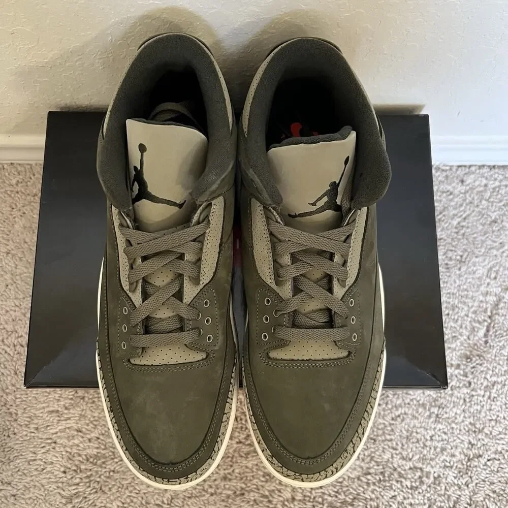 Nike Air Jordan 3 Retro Family Affair Olive Green DN3707-202 Men Size 13 B-Grade